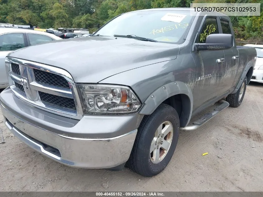 2012 Ram 1500 Slt VIN: 1C6RD7GP7CS102953 Lot: 40455152