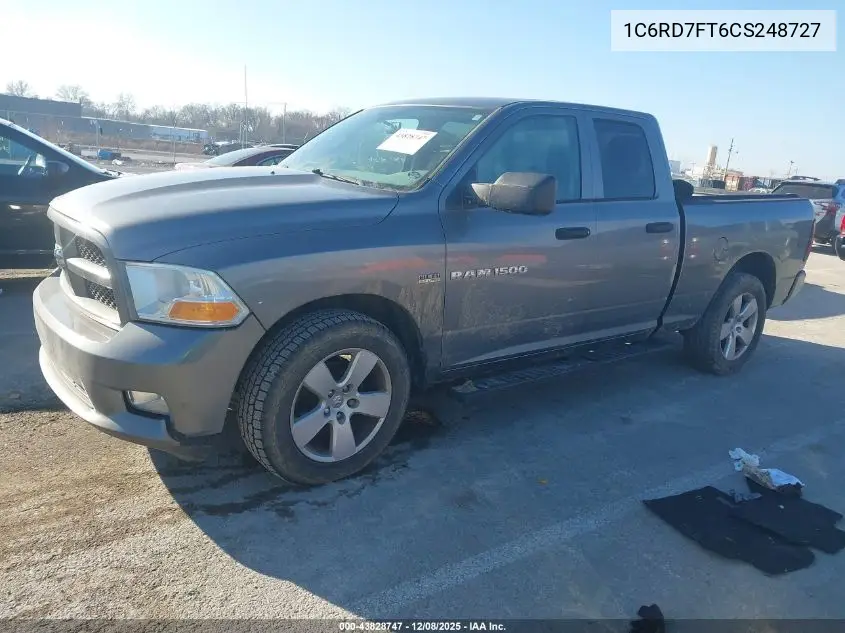 1C6RD7FT6CS248727 2012 Ram 1500 St