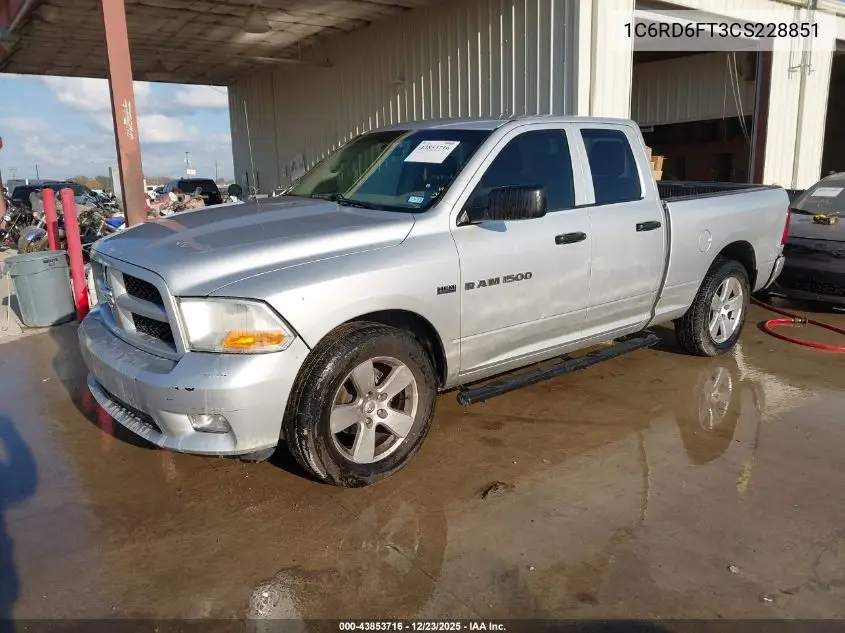 1C6RD6FT3CS228851 2012 Ram 1500 St