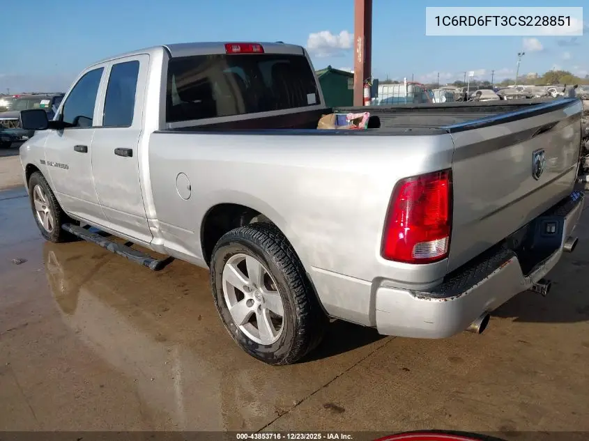 1C6RD6FT3CS228851 2012 Ram 1500 St