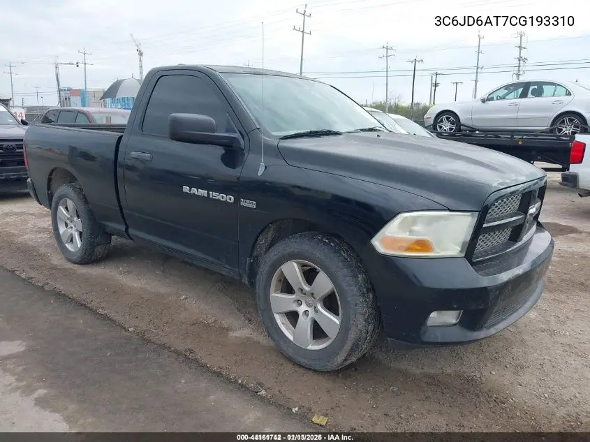 3C6JD6AT7CG193310 2012 Ram 1500 St