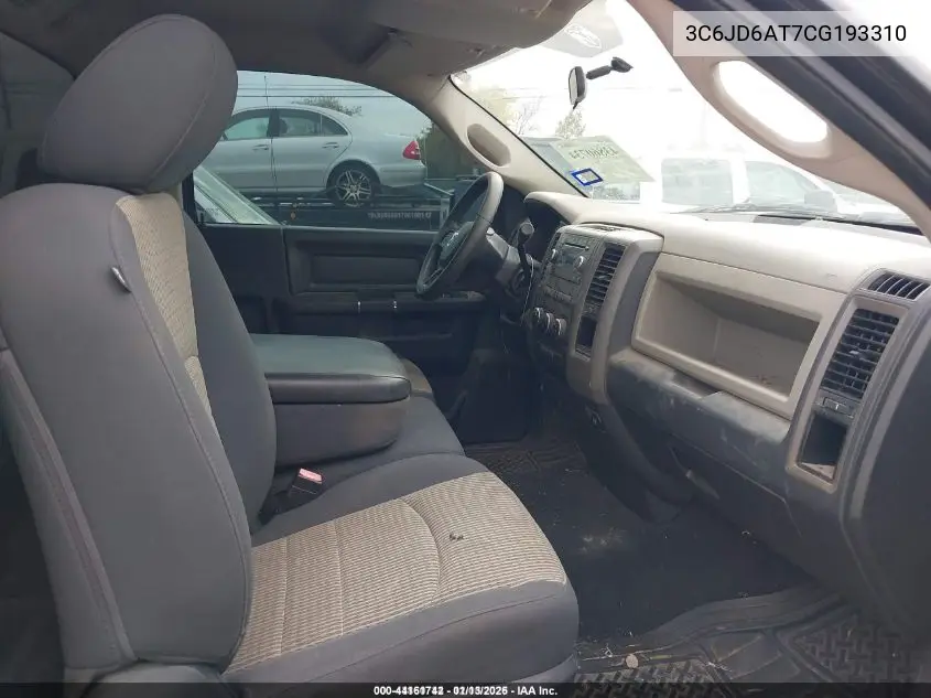 3C6JD6AT7CG193310 2012 Ram 1500 St