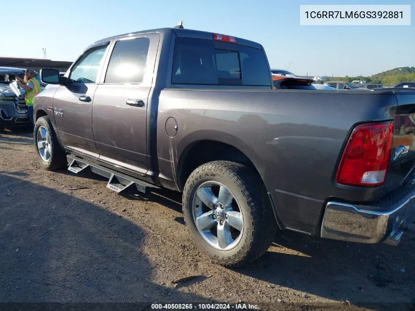 1C6RR7LM6GS392881 2016 Ram 1500 Big Horn