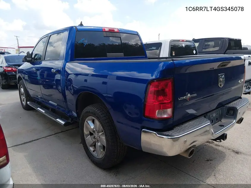 1C6RR7LT4GS345078 2016 Ram 1500 Lone Star