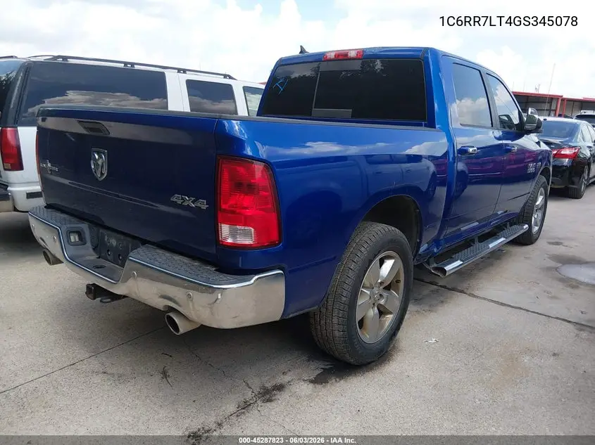 1C6RR7LT4GS345078 2016 Ram 1500 Lone Star