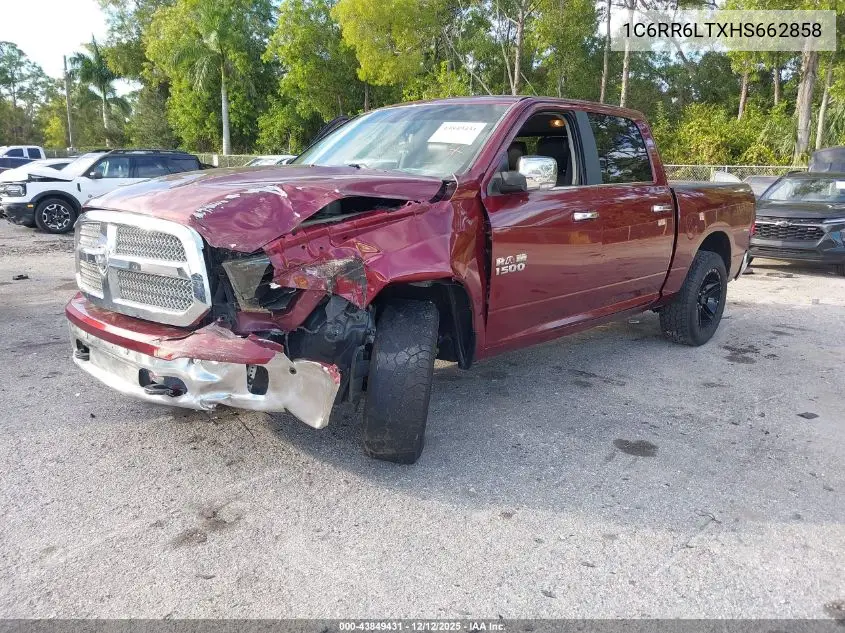 1C6RR6LTXHS662858 2017 Ram 1500 Lone Star Silver 4X2 5'7 Box