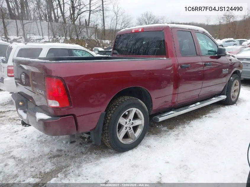 1C6RR7FG4JS124490 2018 Ram 1500 Express 4X4 6'4 Box