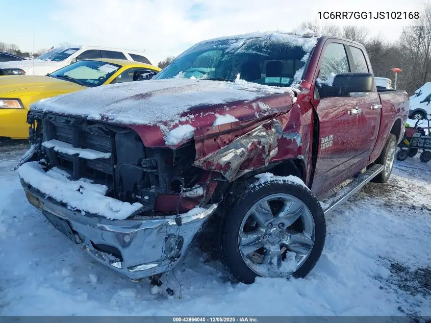 1C6RR7GG1JS102168 2018 Ram 1500 Big Horn 4X4 6'4 Box