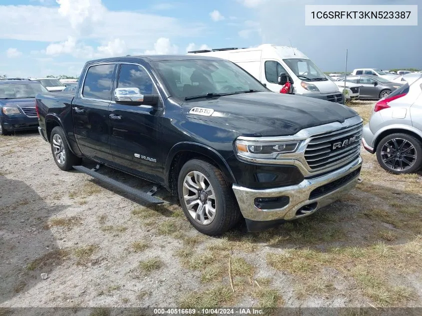 1C6SRFKT3KN523387 2019 Ram 1500 Longhorn 4X4 5'7 Box