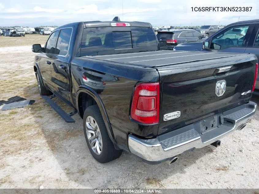 1C6SRFKT3KN523387 2019 Ram 1500 Longhorn 4X4 5'7 Box