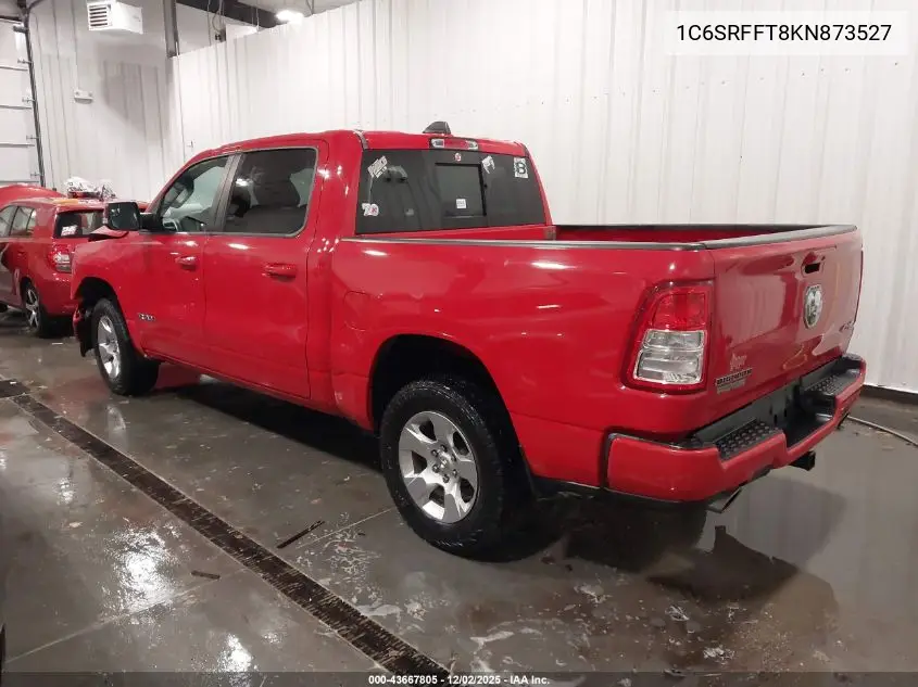 1C6SRFFT8KN873527 2019 Ram 1500 Big Horn/Lone Star 4X4 5'7 Box