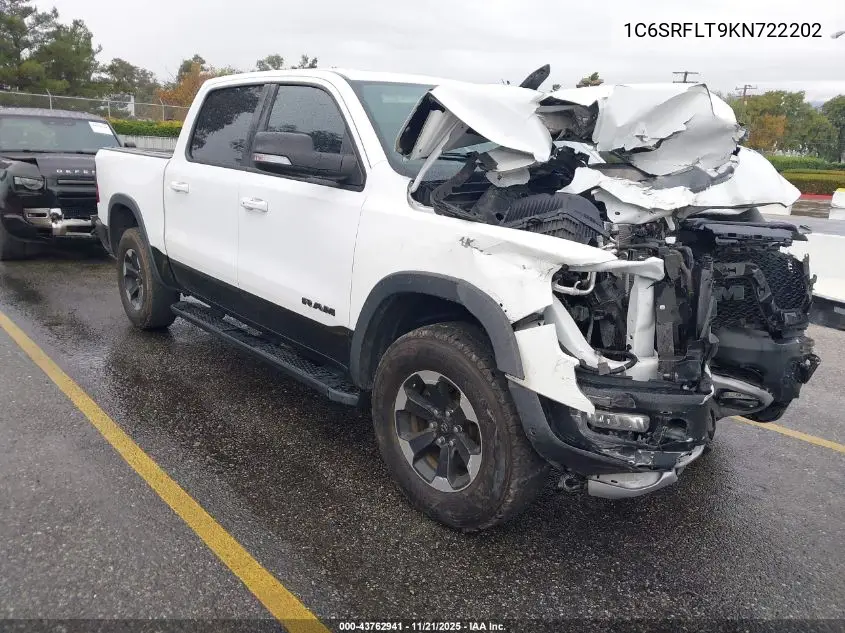 1C6SRFLT9KN722202 2019 Ram 1500 Rebel 4X4 5'7 Box