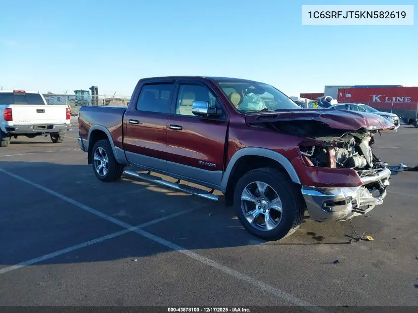 1C6SRFJT5KN582619 2019 Ram 1500 Laramie 4X4 5'7 Box