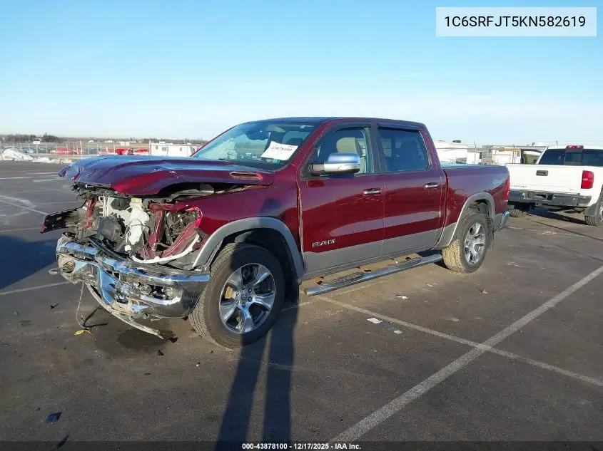 1C6SRFJT5KN582619 2019 Ram 1500 Laramie 4X4 5'7 Box