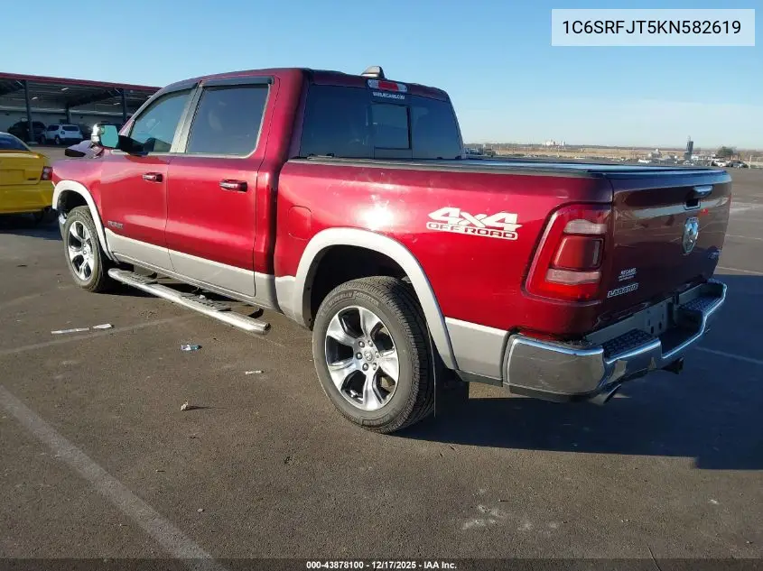 1C6SRFJT5KN582619 2019 Ram 1500 Laramie 4X4 5'7 Box