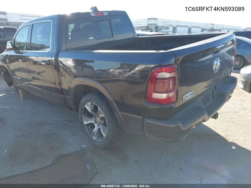 1C6SRFKT4KN593089 2019 Ram 1500 Longhorn 4X4 5'7 Box
