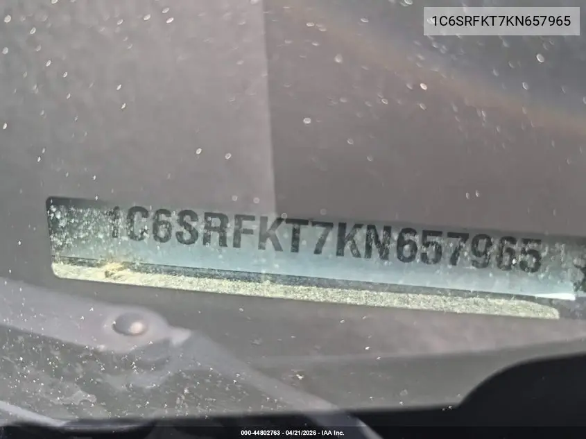 1C6SRFKT7KN657965 2019 Ram 1500
