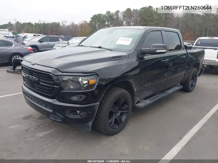 1C6SRFFT2LN260644 2020 Ram 1500 Big Horn 4X4 5'7 Box