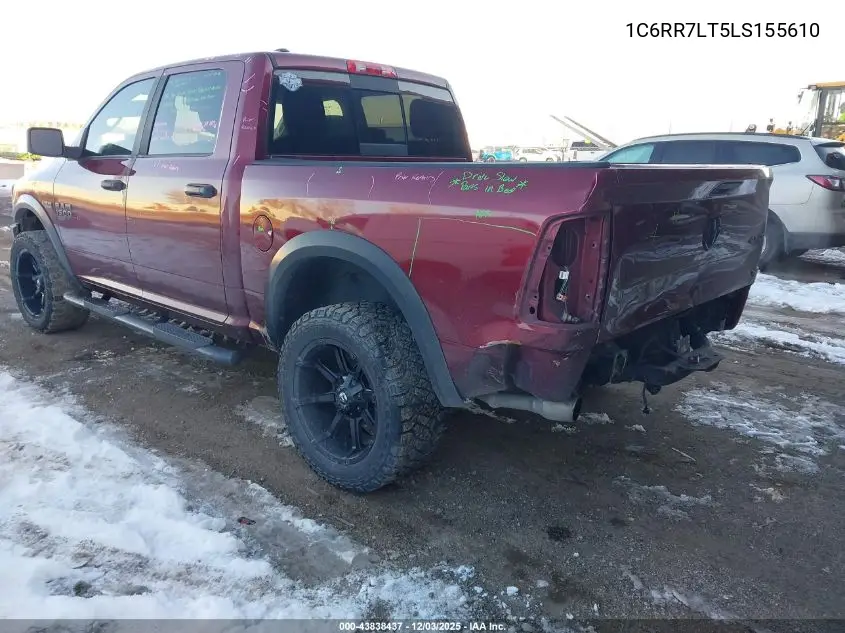 1C6RR7LT5LS155610 2020 Ram 1500 Classic Warlock 4X4 5'7 Box