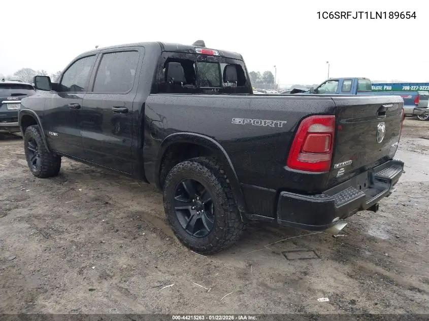 1C6SRFJT1LN189654 2020 Ram 1500 Laramie 4X4 5'7 Box