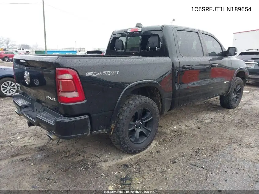 1C6SRFJT1LN189654 2020 Ram 1500 Laramie 4X4 5'7 Box