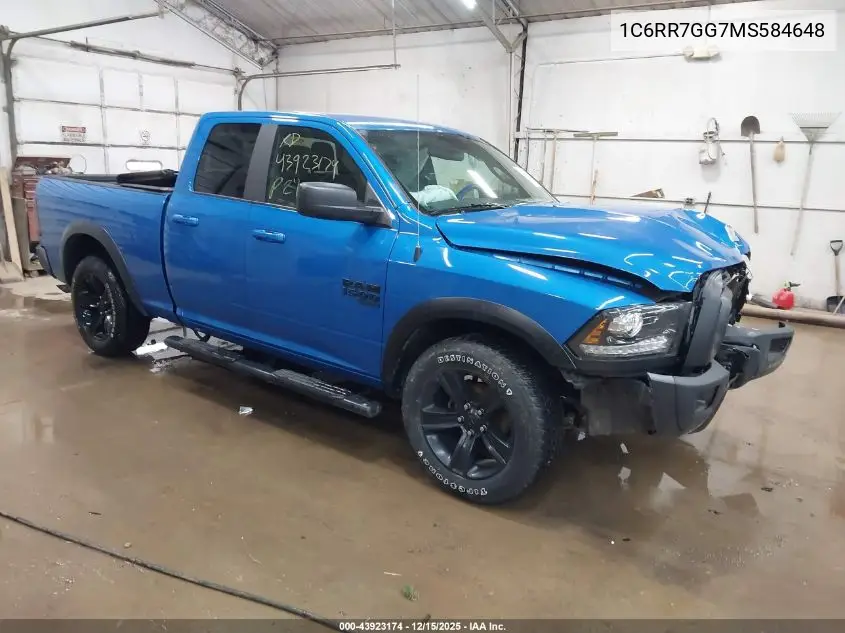 1C6RR7GG7MS584648 2021 Ram 1500 Classic Warlock 4X4 6'4 Box