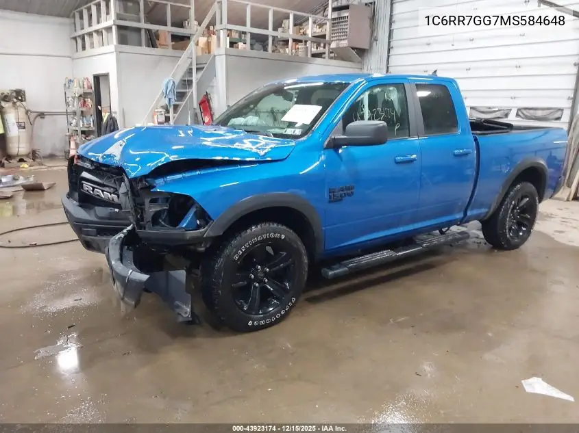 1C6RR7GG7MS584648 2021 Ram 1500 Classic Warlock 4X4 6'4 Box