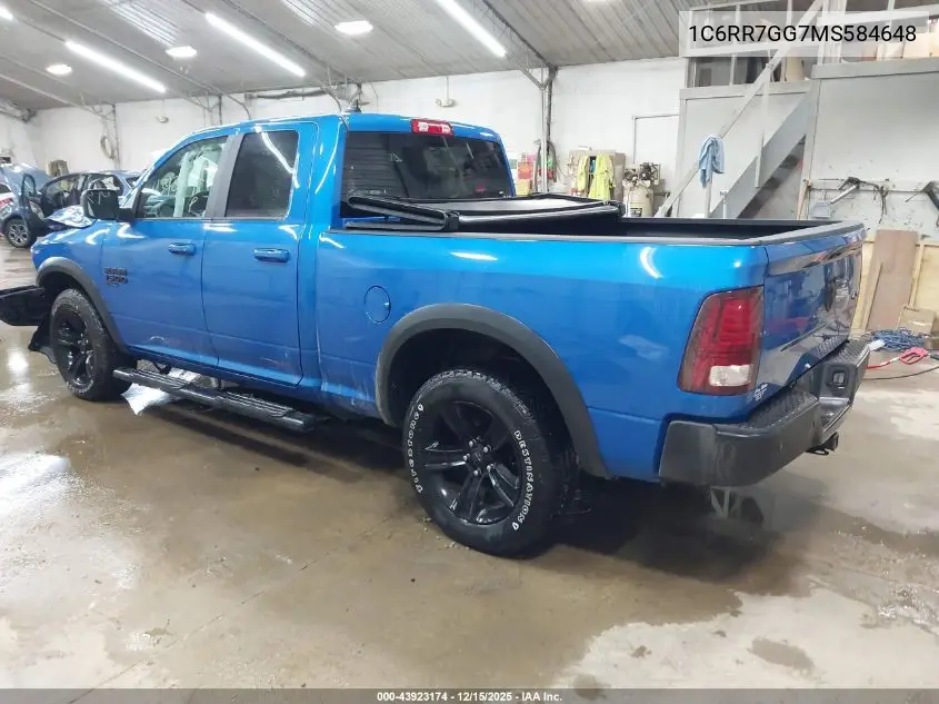 1C6RR7GG7MS584648 2021 Ram 1500 Classic Warlock 4X4 6'4 Box