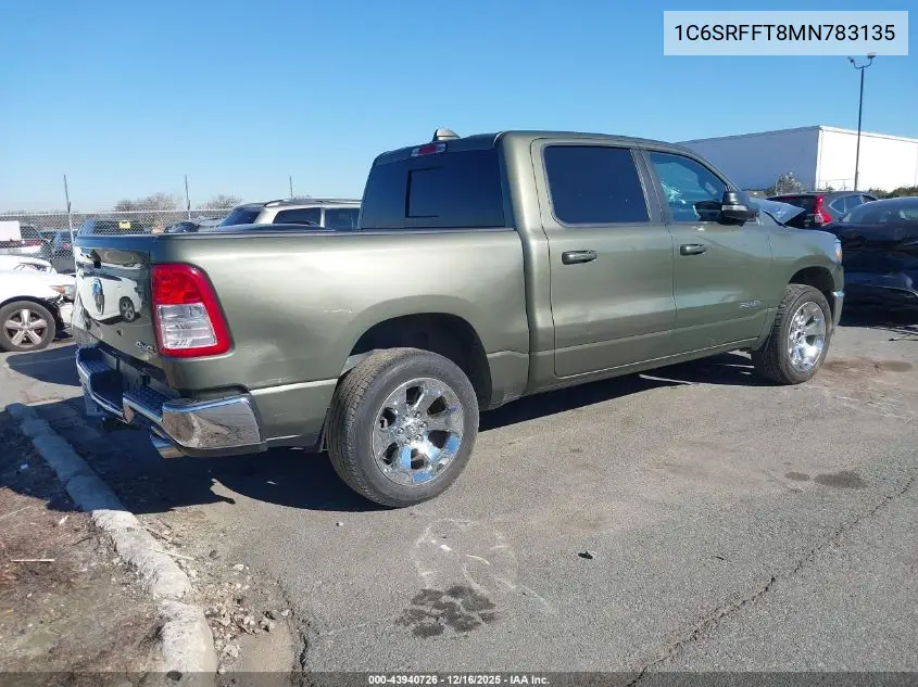 1C6SRFFT8MN783135 2021 Ram 1500 Big Horn 4X4 5'7 Box