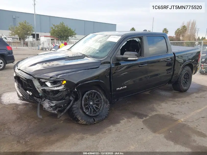 1C6SRFJT5MN775520 2021 Ram 1500 Laramie 4X4 5'7 Box