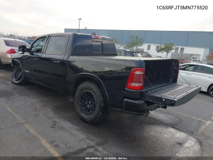 1C6SRFJT5MN775520 2021 Ram 1500 Laramie 4X4 5'7 Box