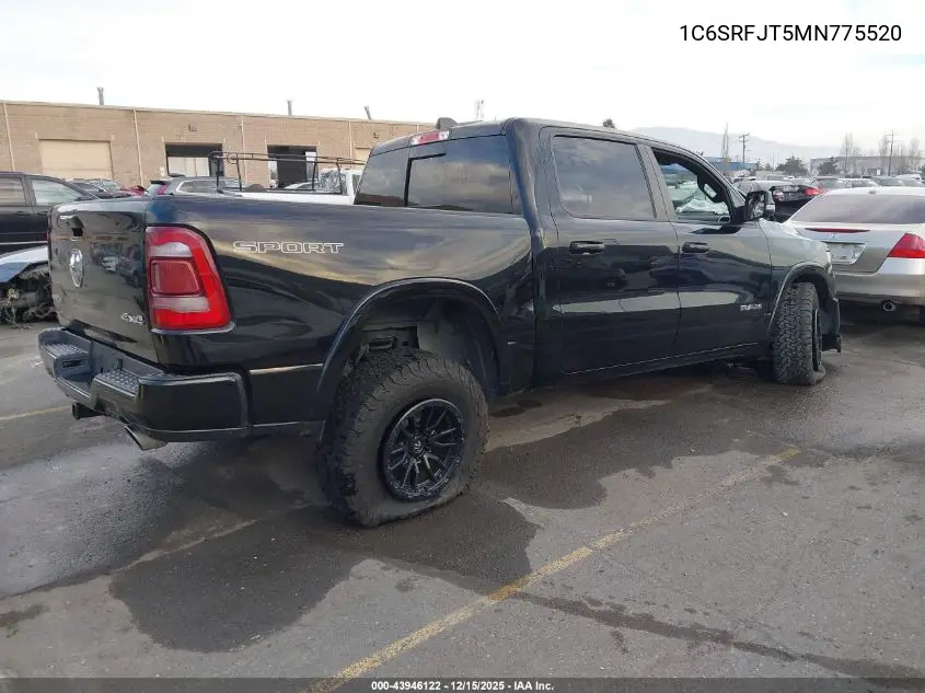 1C6SRFJT5MN775520 2021 Ram 1500 Laramie 4X4 5'7 Box