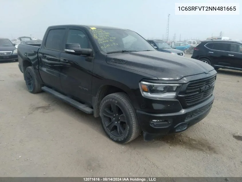 2022 Ram 1500 Sport VIN: 1C6SRFVT2NN481665 Lot: 12071616