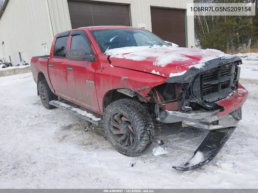 1C6RR7LG5NS209154 2022 Ram 1500 Classic Slt 4X4 5'7 Box