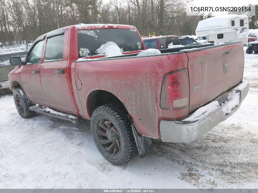 1C6RR7LG5NS209154 2022 Ram 1500 Classic Slt 4X4 5'7 Box