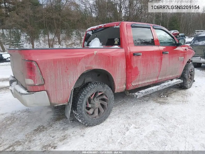 1C6RR7LG5NS209154 2022 Ram 1500 Classic Slt 4X4 5'7 Box