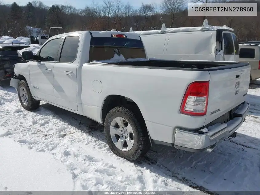 1C6SRFBT2NN278960 2022 Ram 1500 Big Horn 4X4 6'4 Box
