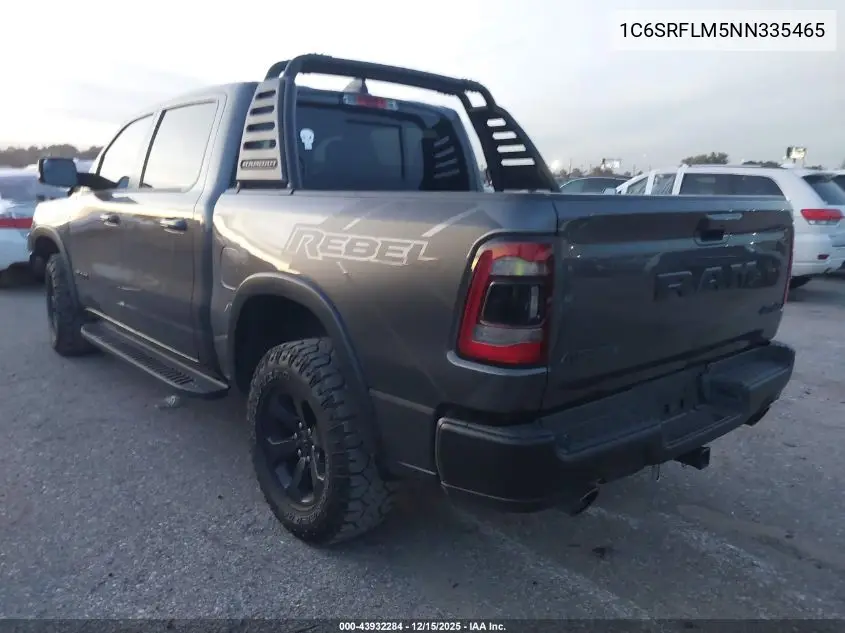 1C6SRFLM5NN335465 2022 Ram 1500 Rebel 4X4 5'7 Box