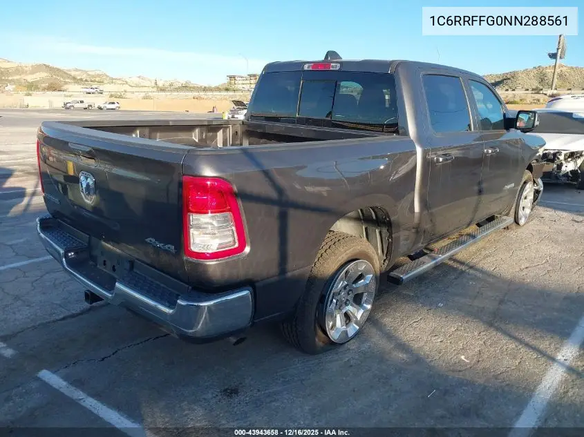 1C6RRFFG0NN288561 2022 Ram 1500 Big Horn 4X4 5'7 Box