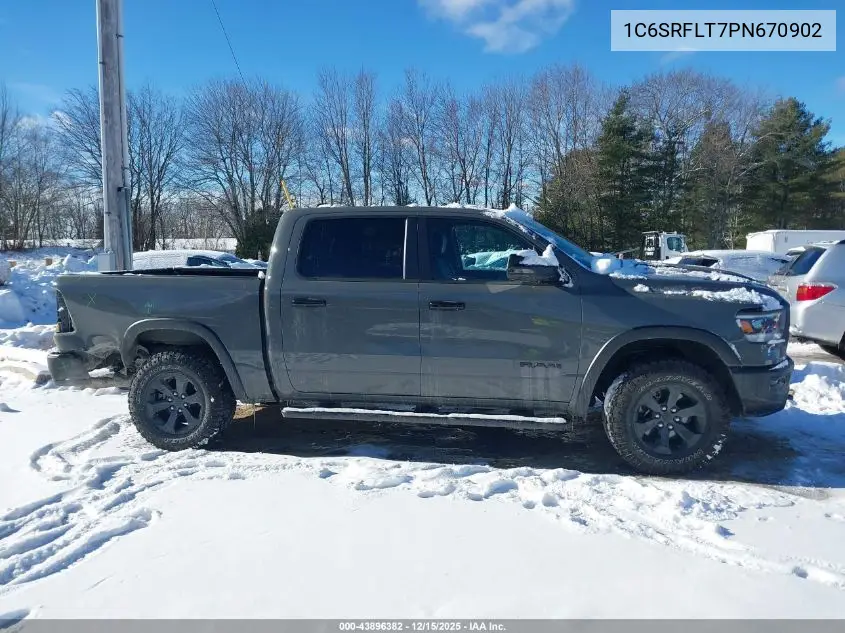 1C6SRFLT7PN670902 2023 Ram 1500 Rebel 4X4 5'7 Box