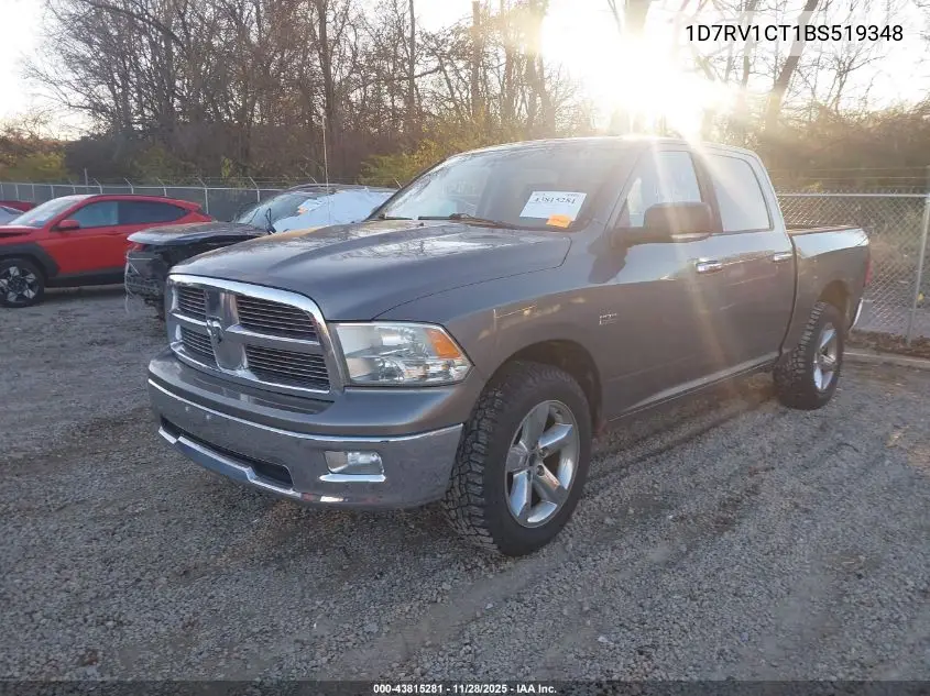 1D7RV1CT1BS519348 2011 Ram Ram 1500 Slt