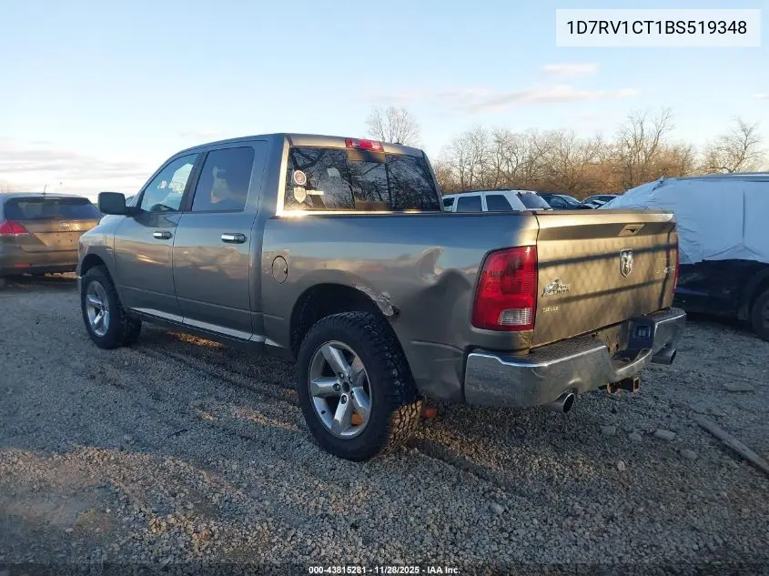 1D7RV1CT1BS519348 2011 Ram Ram 1500 Slt