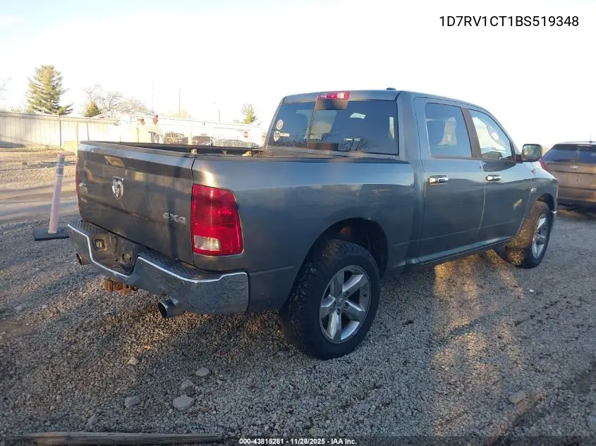 1D7RV1CT1BS519348 2011 Ram Ram 1500 Slt