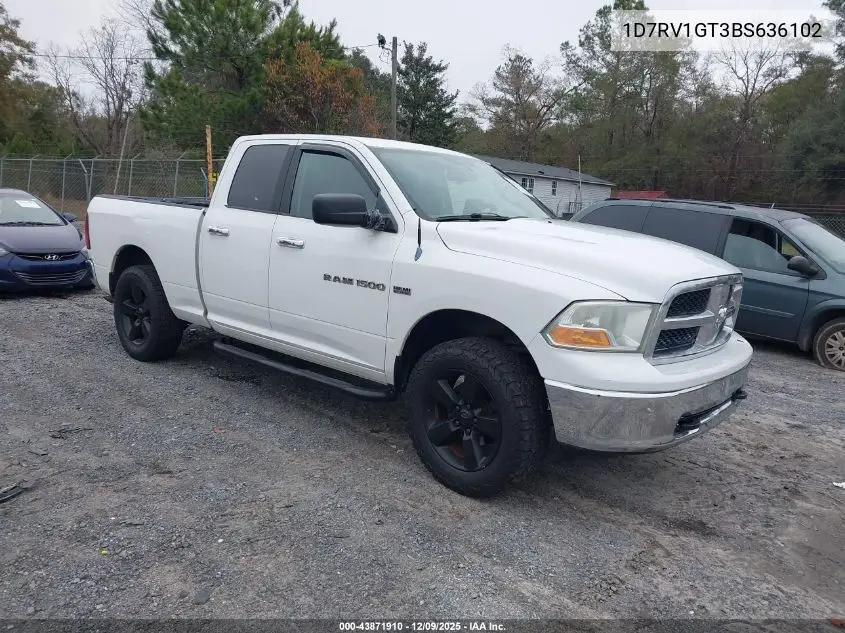 1D7RV1GT3BS636102 2011 Ram Ram 1500 Slt