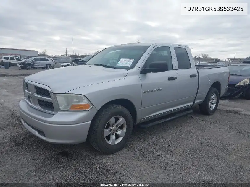 1D7RB1GK5BS533425 2011 Ram Ram 1500 St