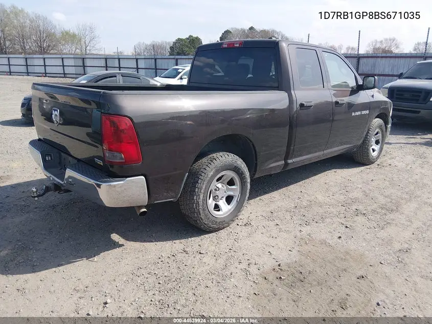 1D7RB1GP8BS671035 2011 Ram Ram 1500 St