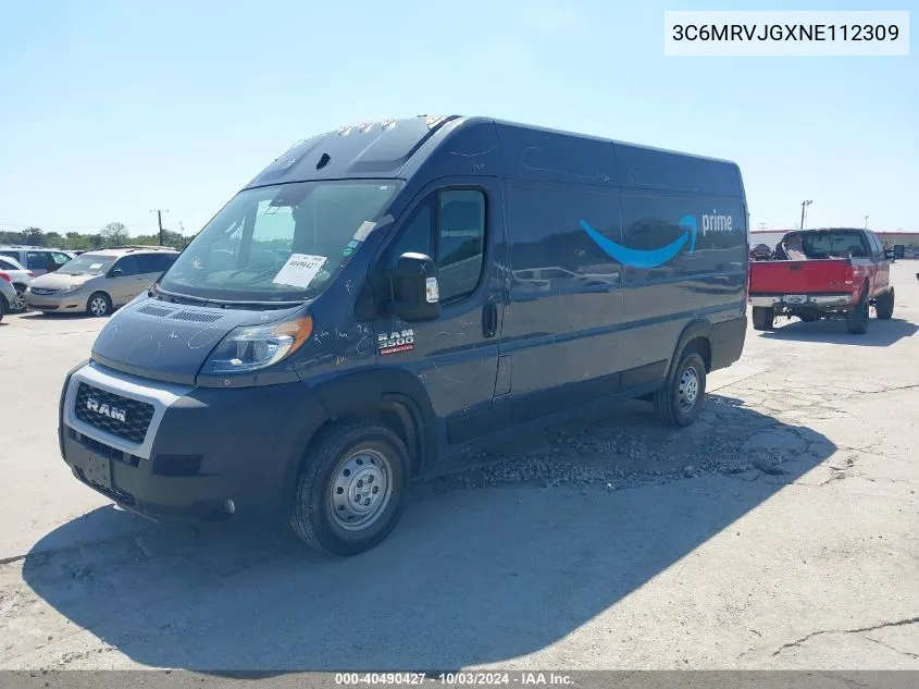 3C6MRVJGXNE112309 2022 Ram Promaster 3500 Cargo Van High Roof 159 Wb Ext