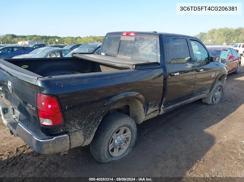 3C6TD5FT4CG206381 2012 Ram 2500 Laramie