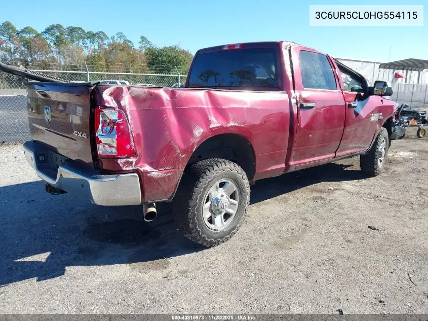 3C6UR5CL0HG554115 2017 Ram 2500 Tradesman 4X4 6'4 Box