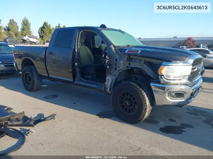 3C6UR5CL2KG643613 2019 Ram 2500 Tradesman 4X4 6'4 Box